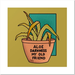 Aloe Darkness My Old Friend - Teal Turquoise Posters and Art